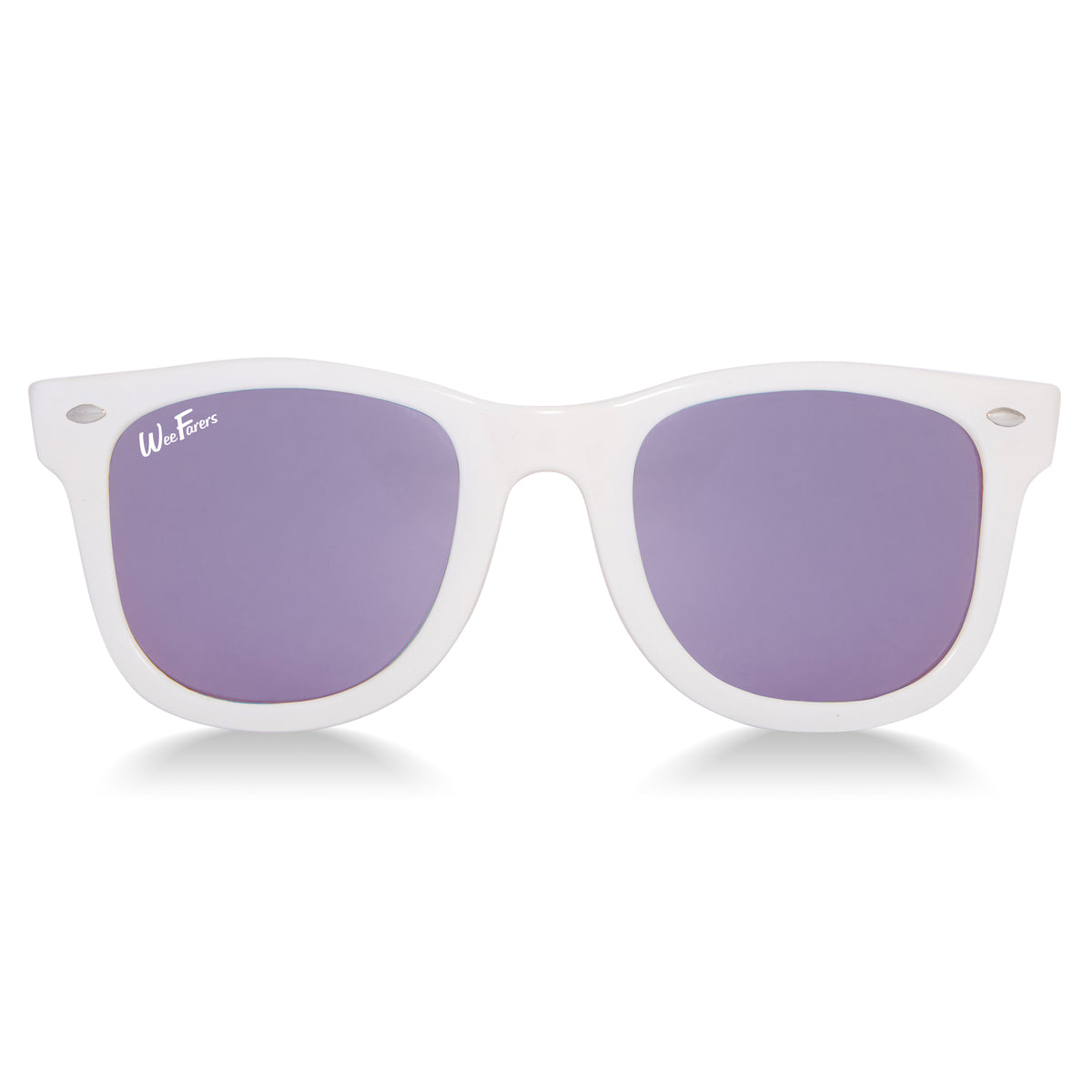 Polarized WeeFarers Baby Sunglasses White and Purple front